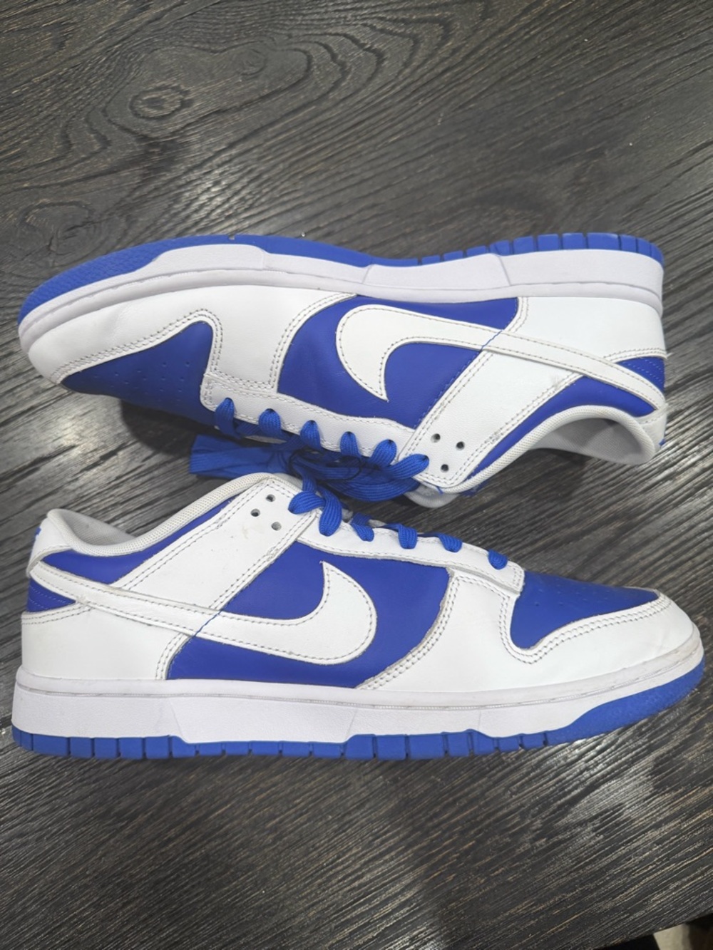NEW AUTHENTIC NIKE DUNK LOW "RACER BLUE" US MEN'S  10.5 USED